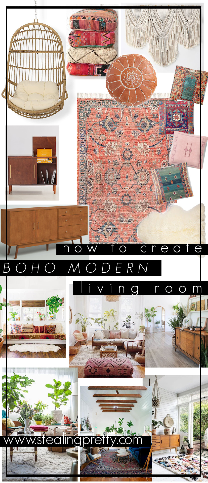 How to Create a Boho Modern Living Room