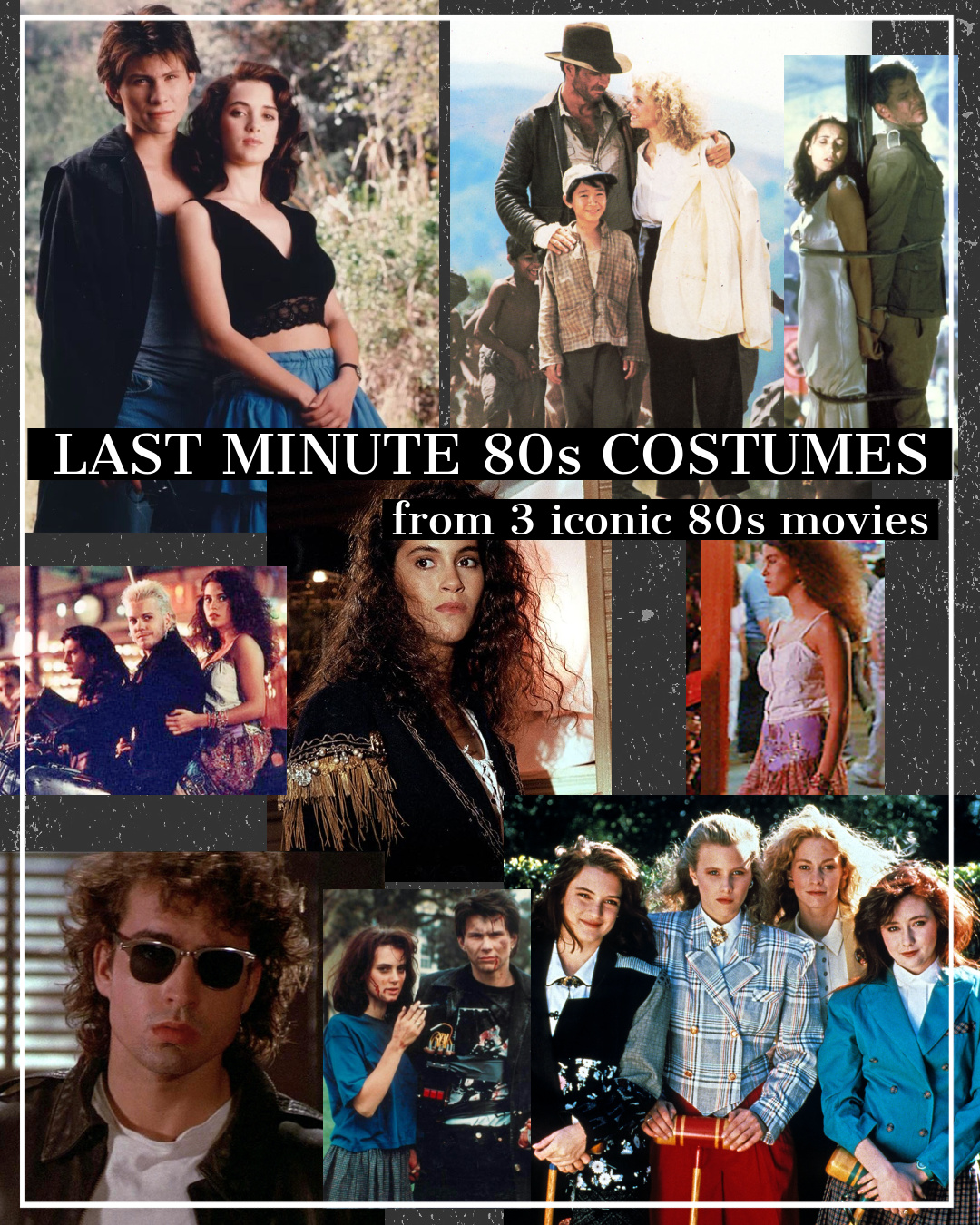 Collage for Last Minute DIY 80s Costumes Cover